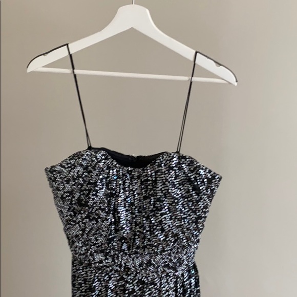 Badgley Mischka sequin strapless dress - Picture 2 of 10